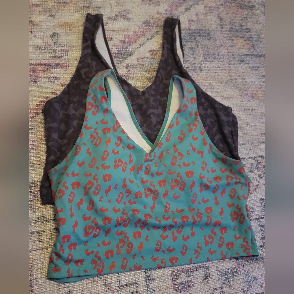Set Of 2 Longline Amazon Sports Bras Size L